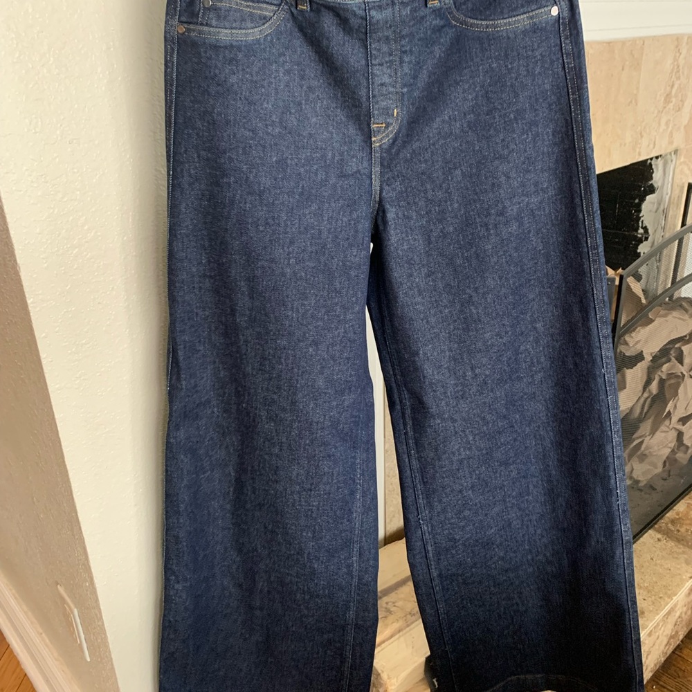 SPANX Women's Flare Jeans in Dark Blue